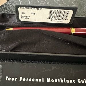Mont Blanc Noblesse Oblige Red Ballpoint